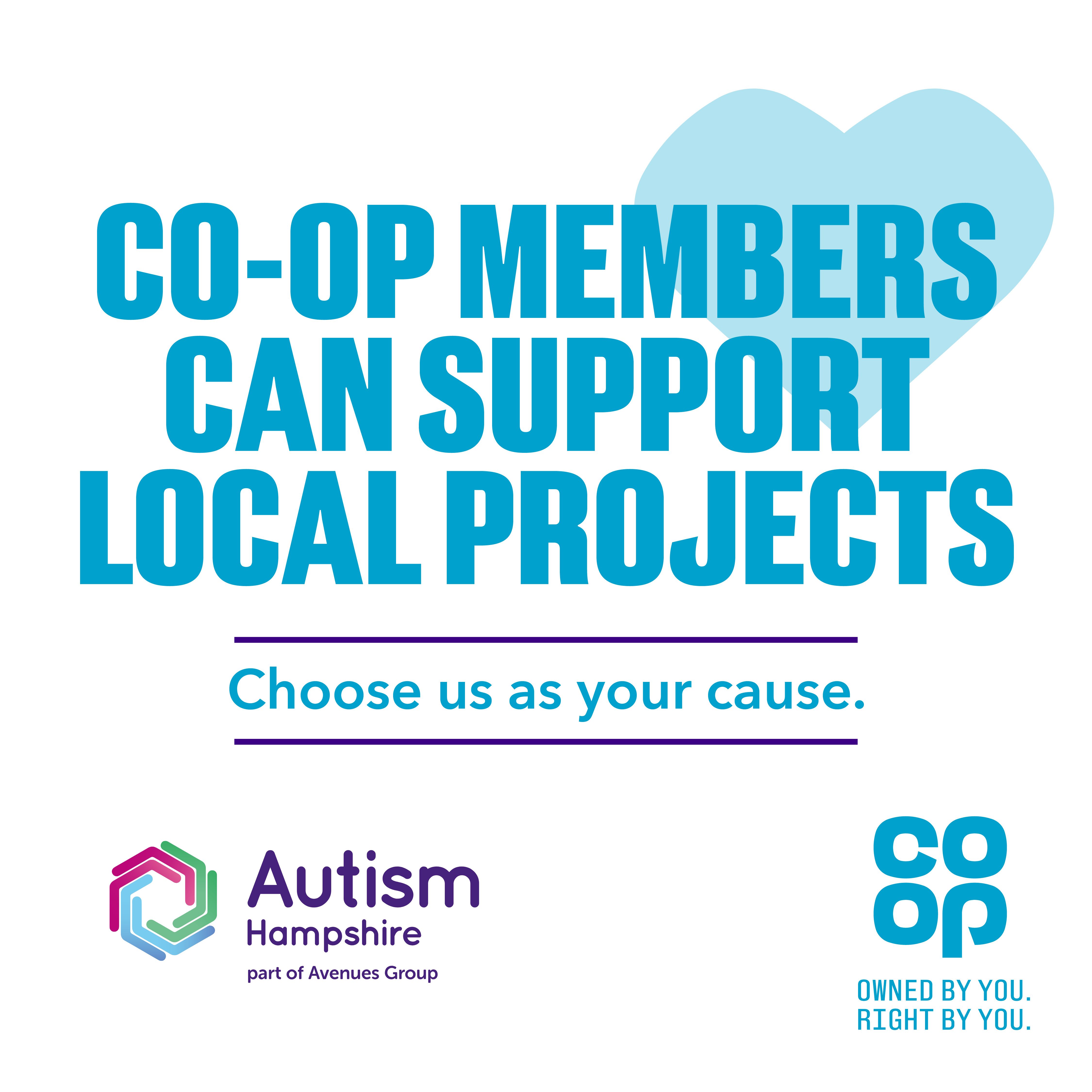 Graphic: Co-op members can support local projects - choose us as your cause.