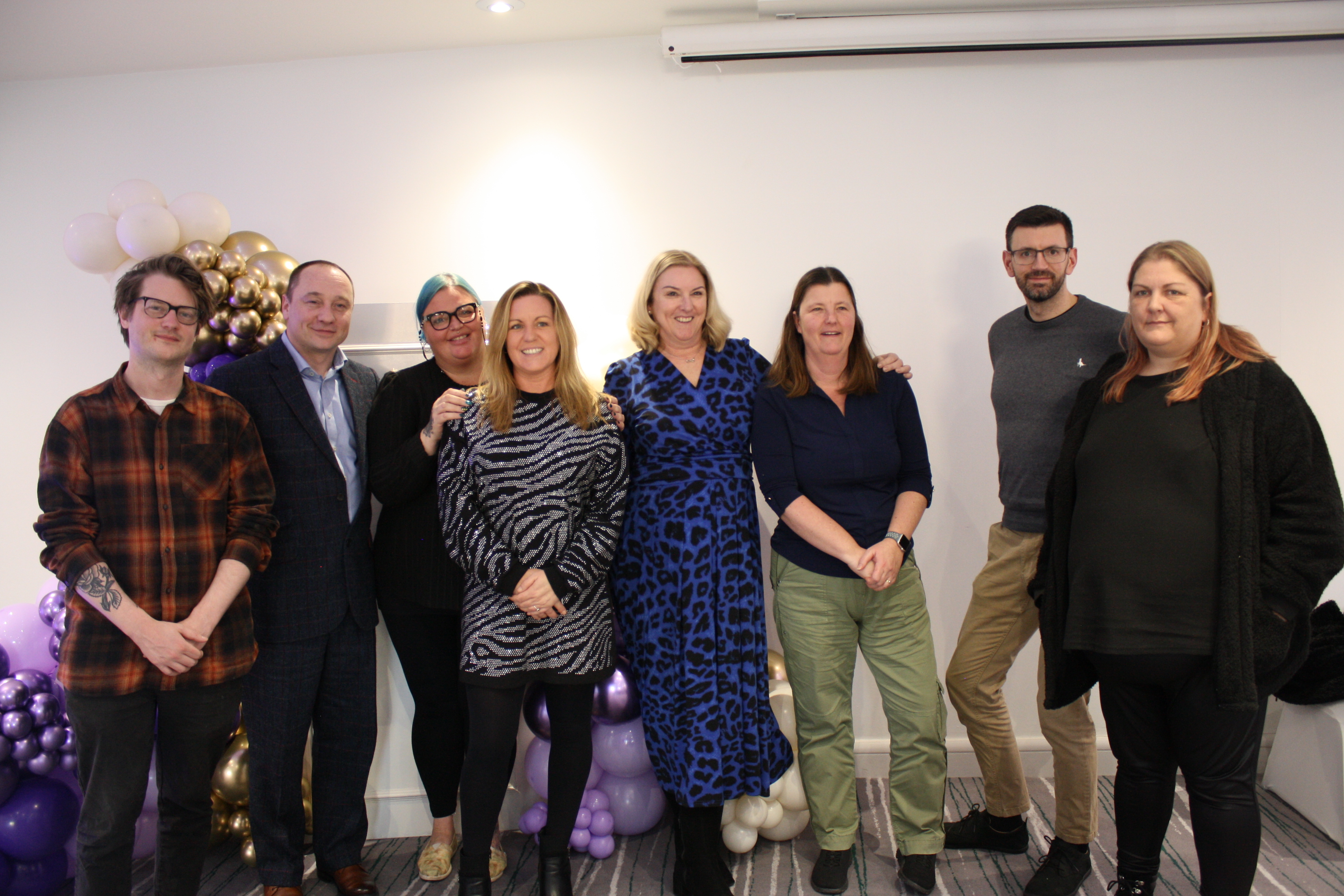 Colleagues at Autism Hampshire come together at the staff celebration event.
