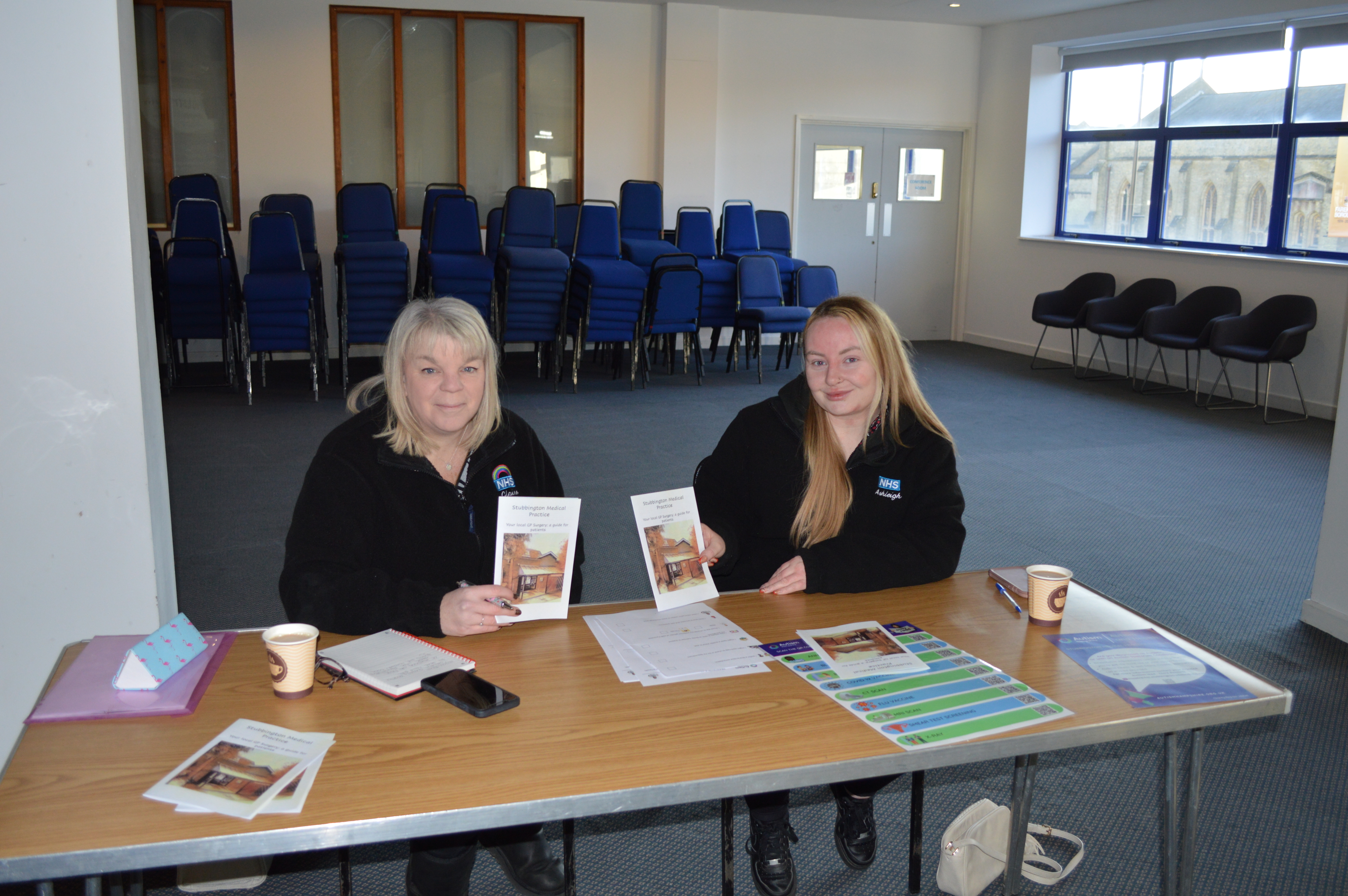 Stubbington Medical Practice colleagues at an Autism and Health event with information for patients