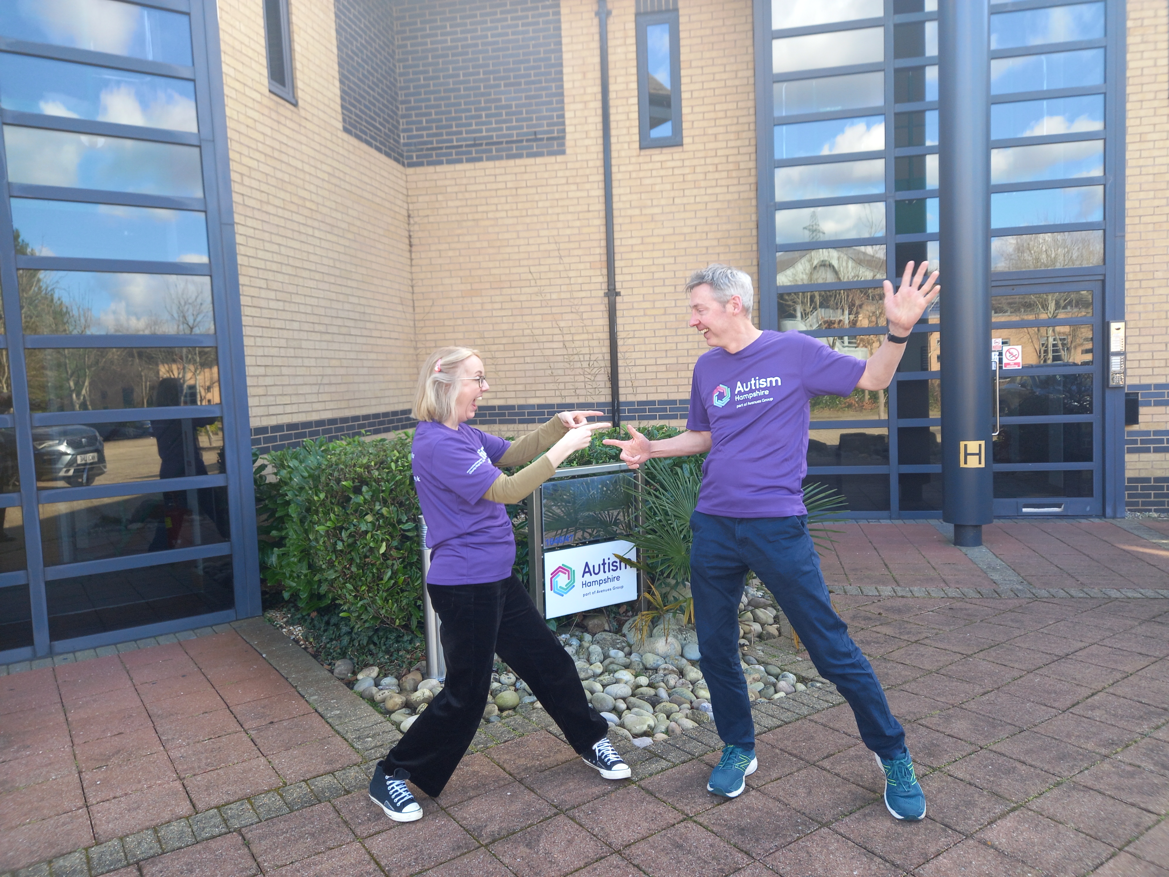 Wear purple for autism acceptance - Cheryl and Rich